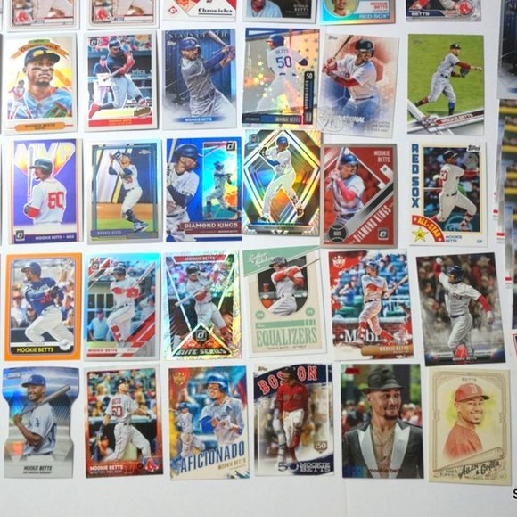Huge Mookie Betts 99x Card Lot w/ SP Refractors Inserts Red Sox Dodgers NM/MT - Picture 6 of 11